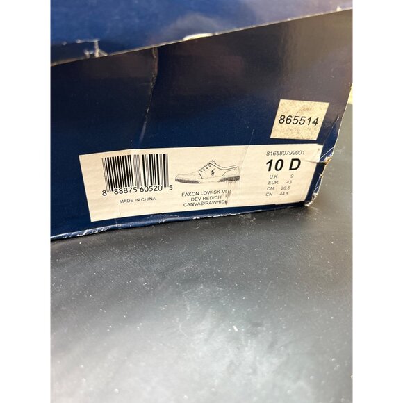 Polo Ralph Lauren Mens Red Canvas Faxon Low Sneakers Size 10D - Picture 2 of 8